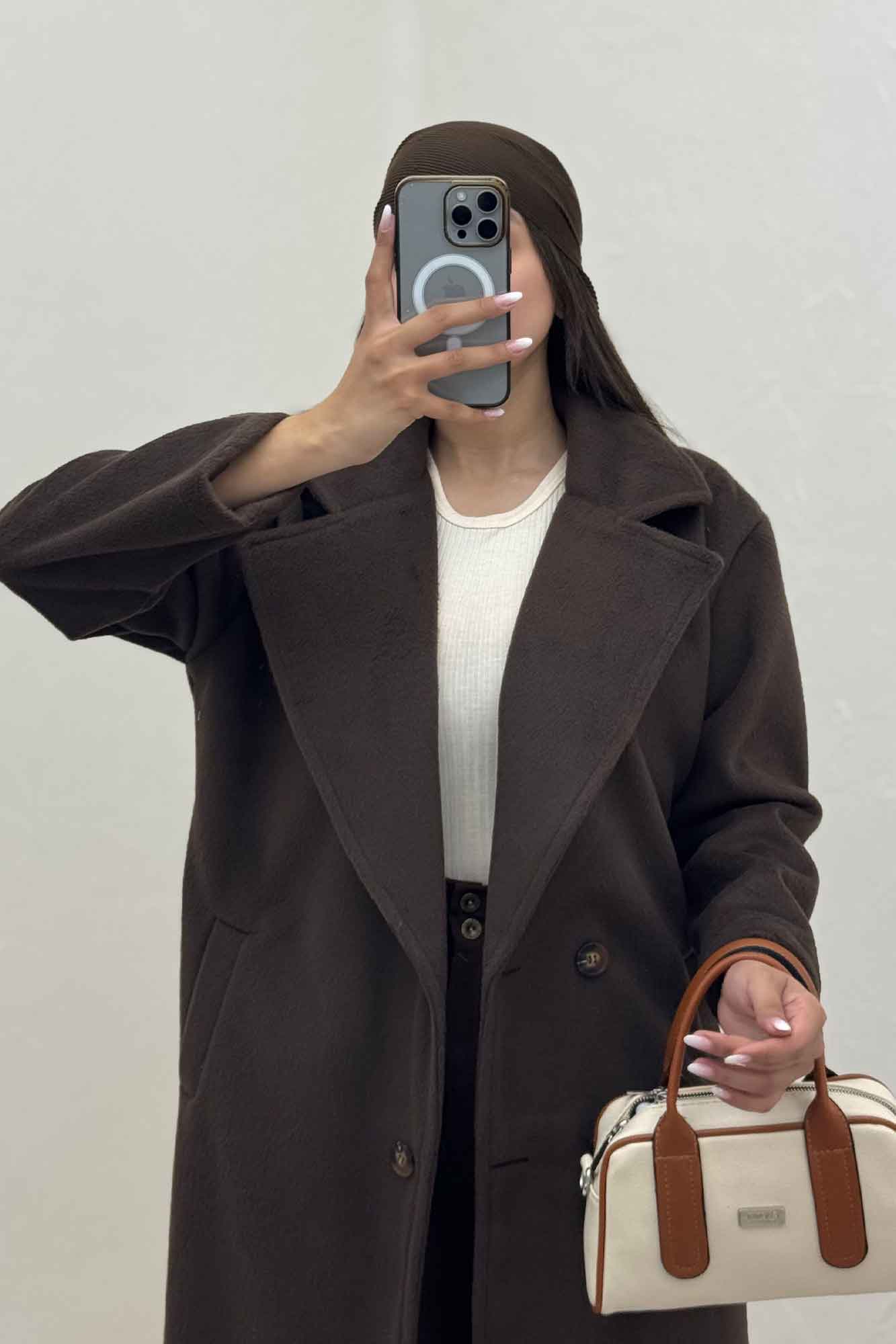 پالتو بلند موهر ترک آستردار ROOBI