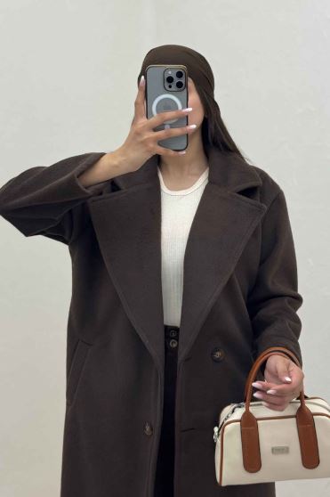 پالتو بلند موهر ترک آستردار ROOBI