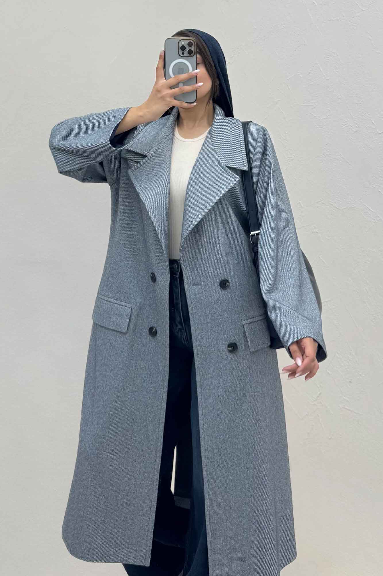 پالتو فوتر کجراه آستردار راوان