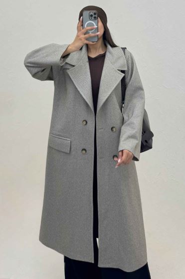 پالتو فوتر کجراه آستردار راوان