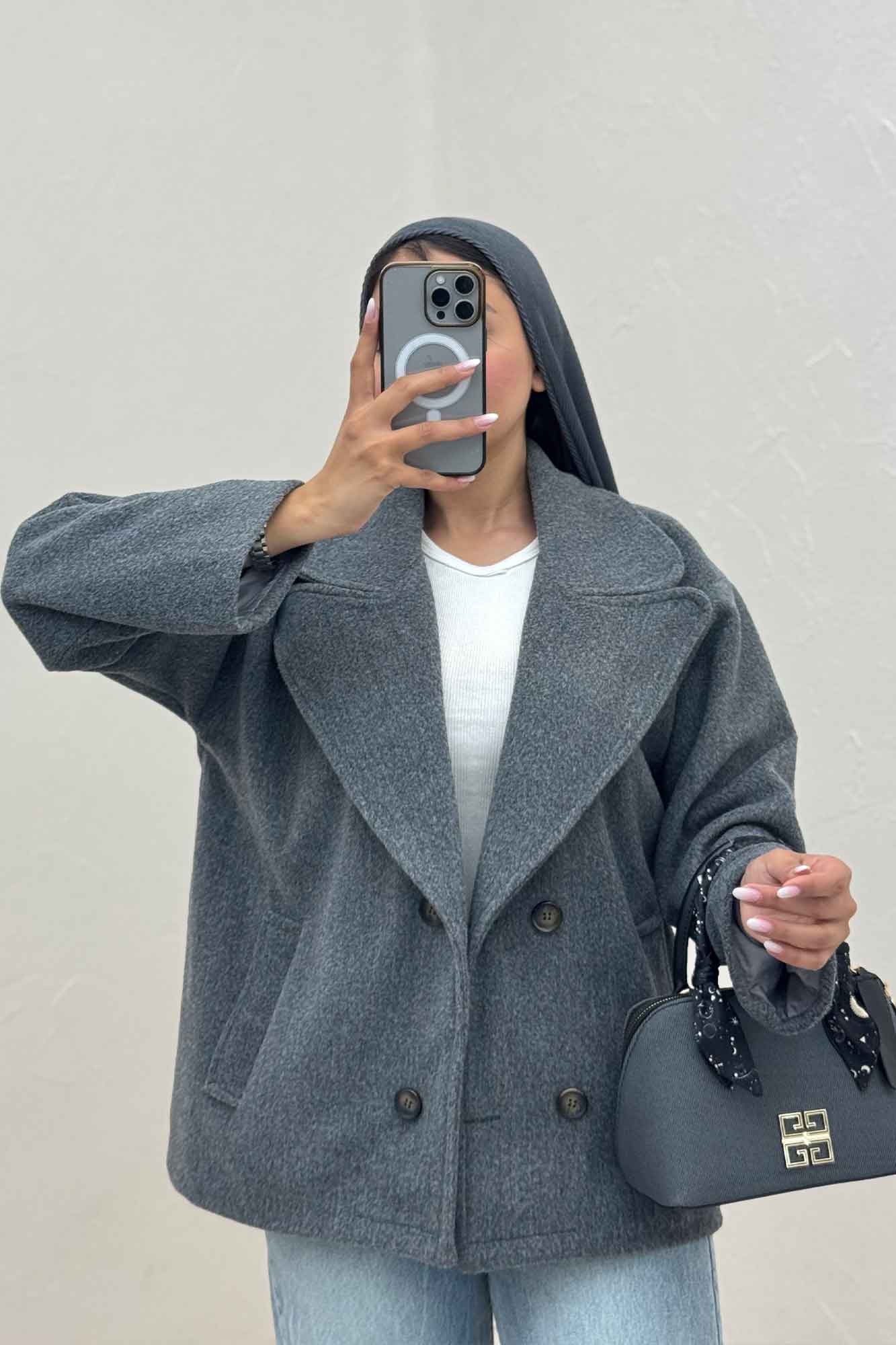 کت موهر آستردار چهار دکمه گلارا