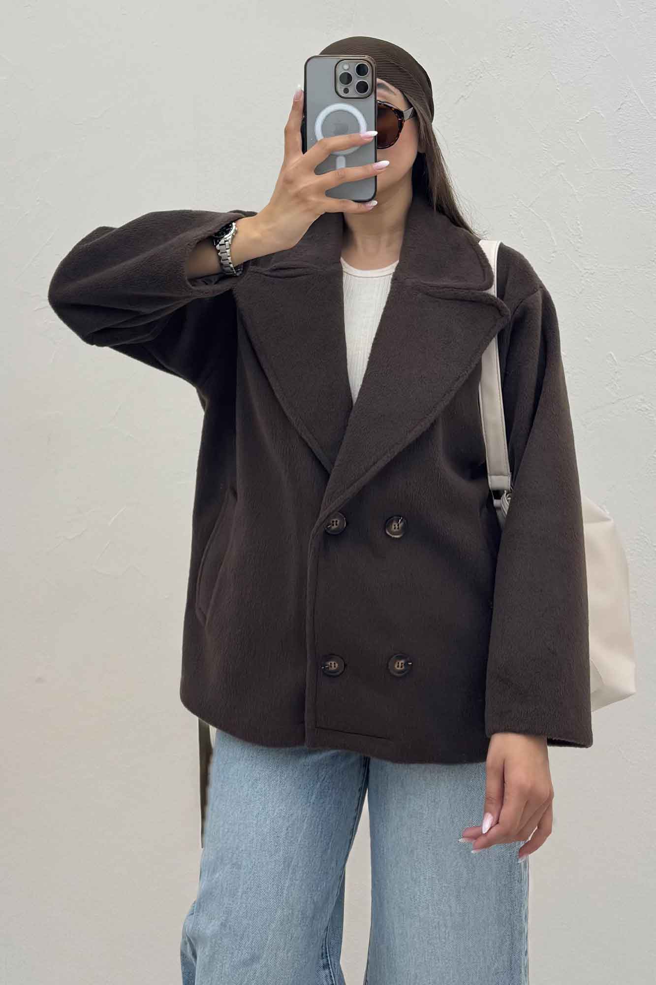 کت موهر آستردار چهار دکمه گلارا