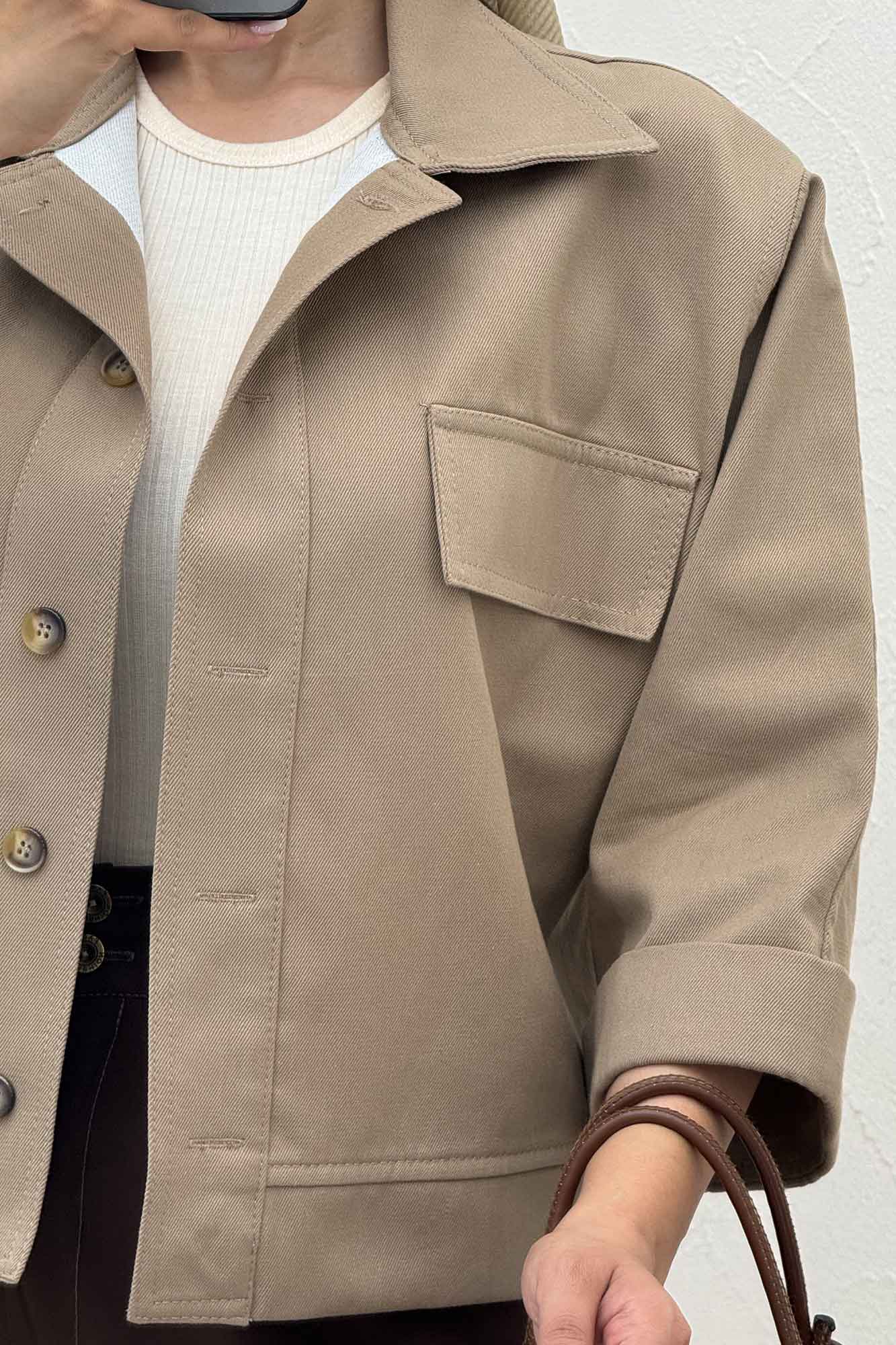 کت کتان کاپرا دو در جیب