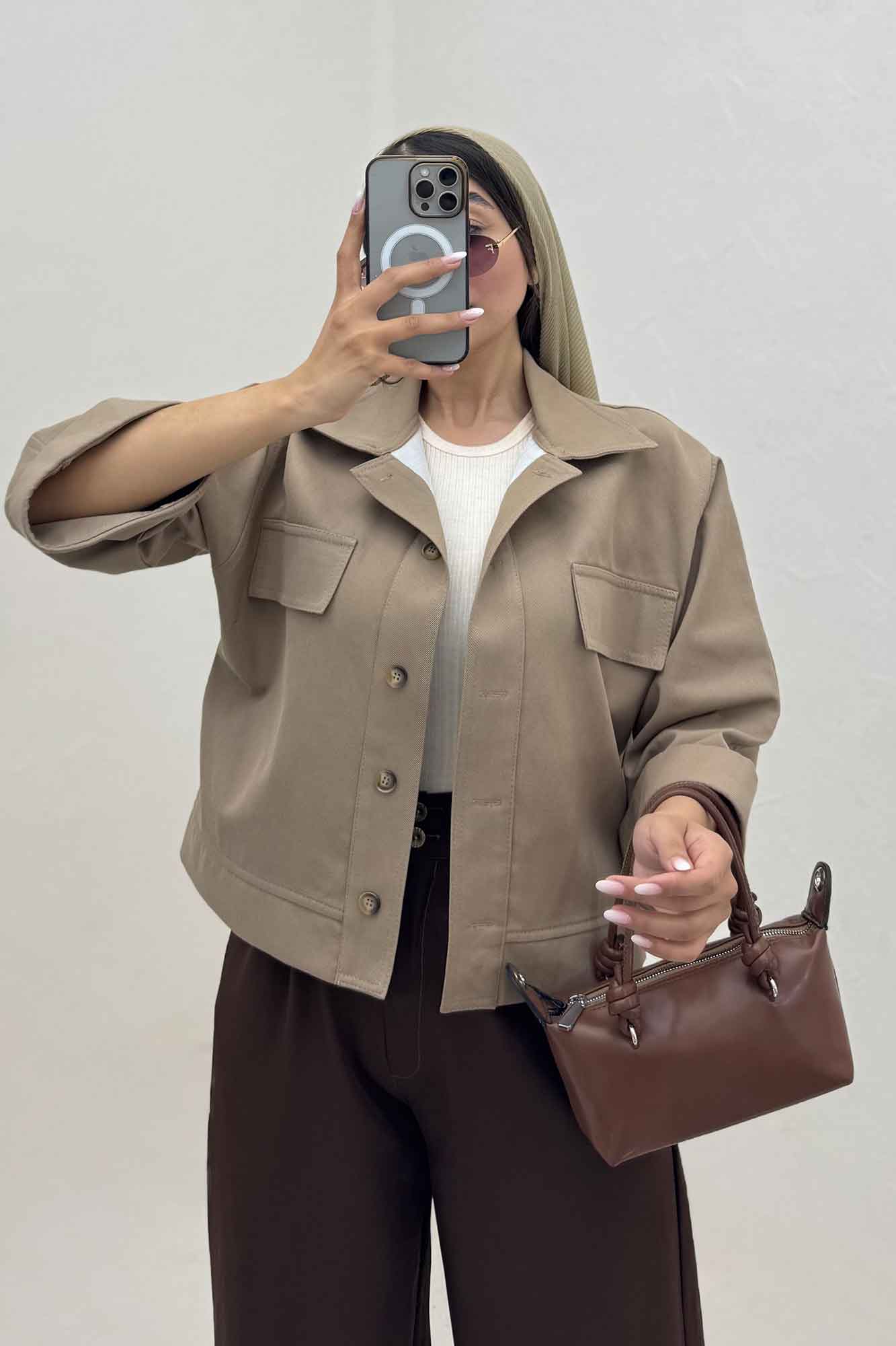 کت کتان کاپرا دو در جیب