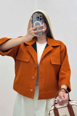 کت کتان کاپرا دو در جیب