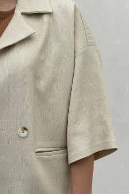 کت کتان کاپرا دو در جیب