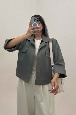 کت کتان کاپرا دو در جیب