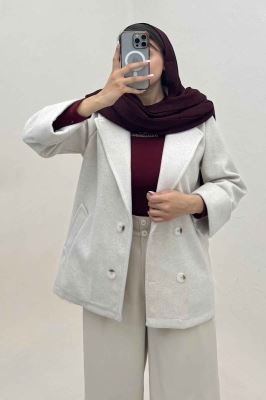 پالتو یقه انگلیسی چهار دکمه فوتر LOOK