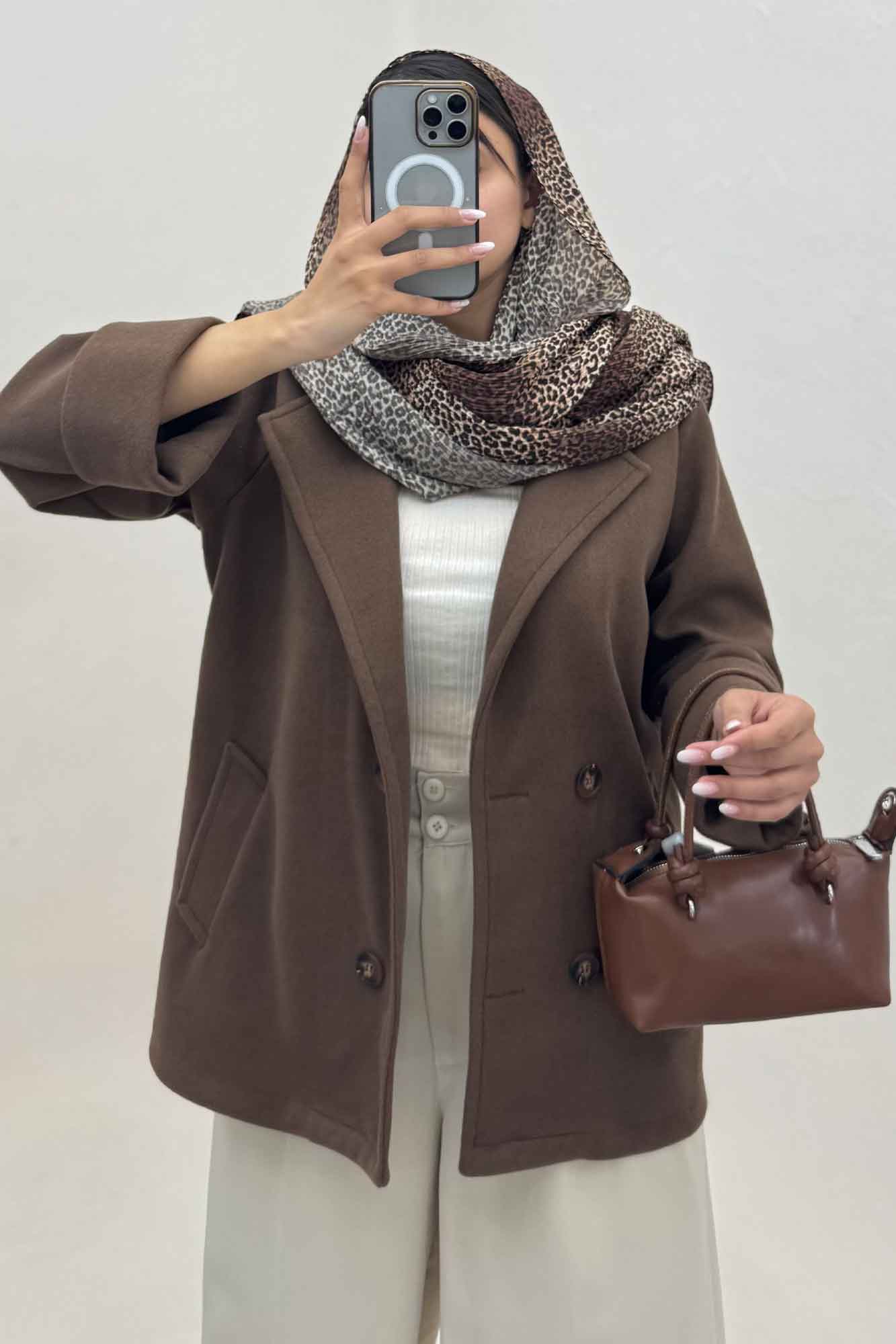 پالتو یقه انگلیسی چهار دکمه فوتر LOOK