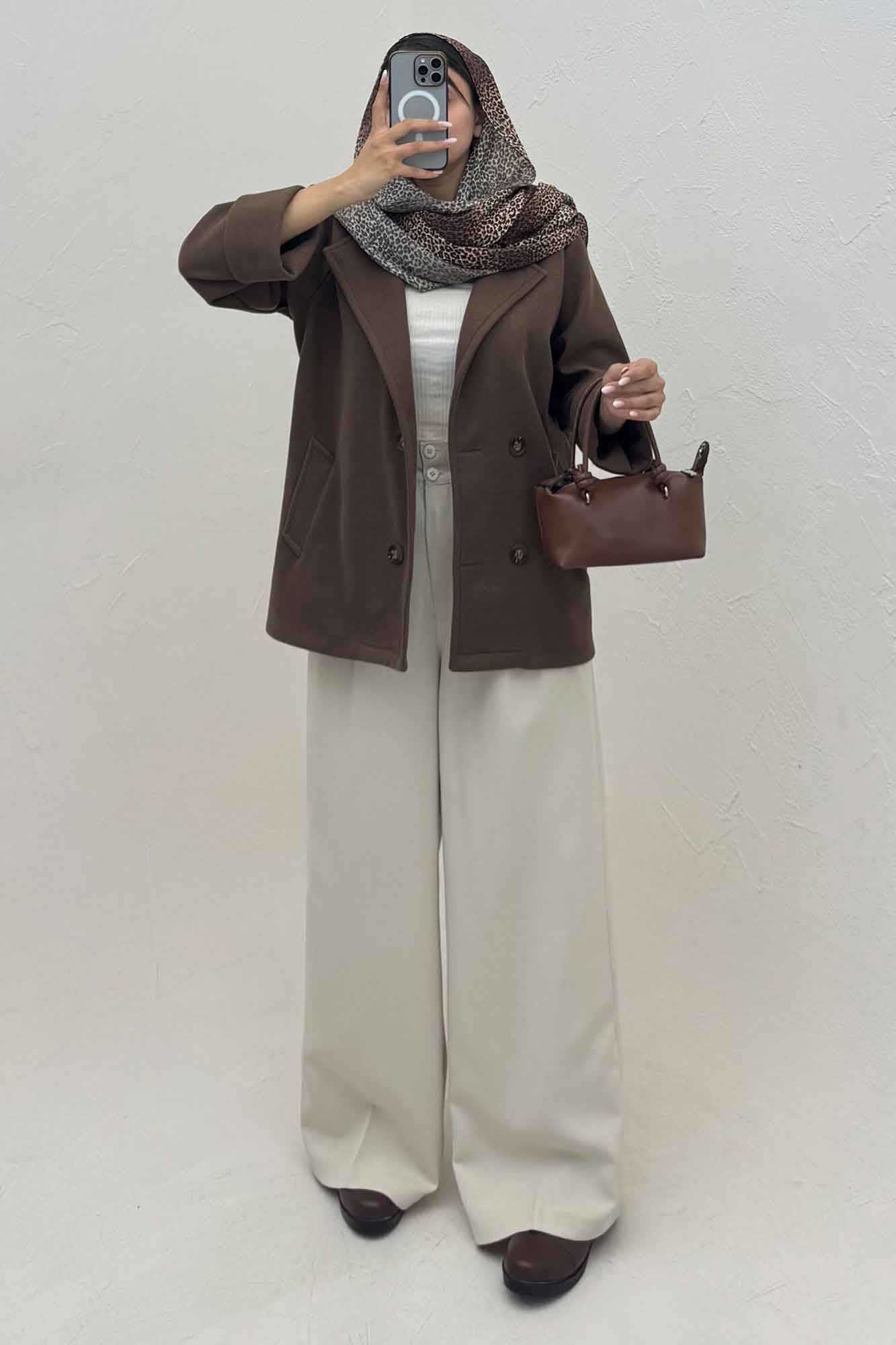 پالتو یقه انگلیسی چهار دکمه فوتر LOOK