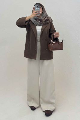 پالتو یقه انگلیسی چهار دکمه فوتر LOOK