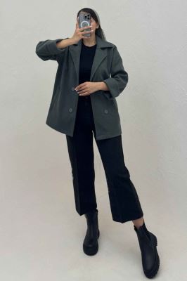 پالتو یقه انگلیسی چهار دکمه فوتر LOOK