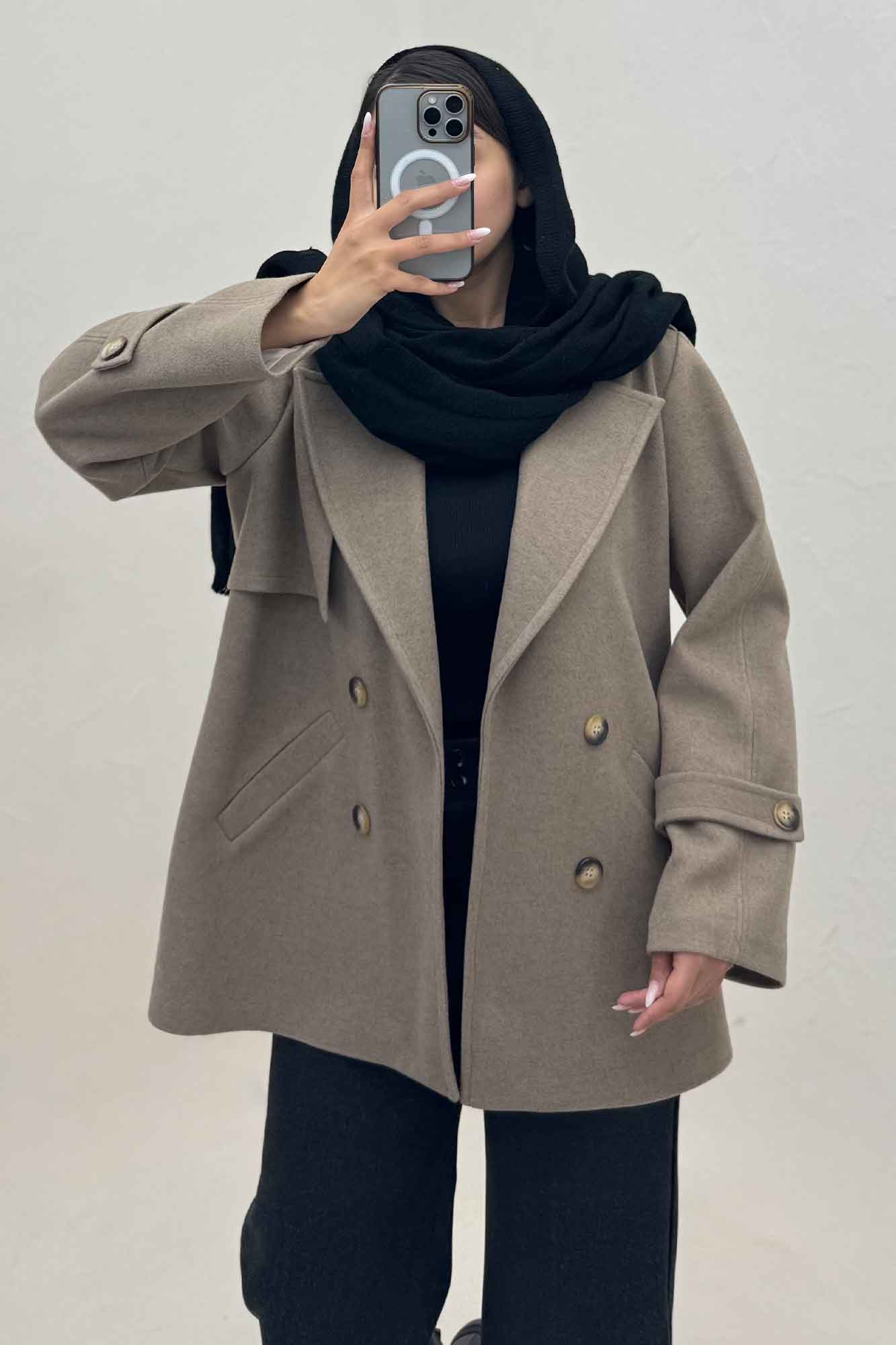 کت فوتر دو جیب خطی کاژین آستردار