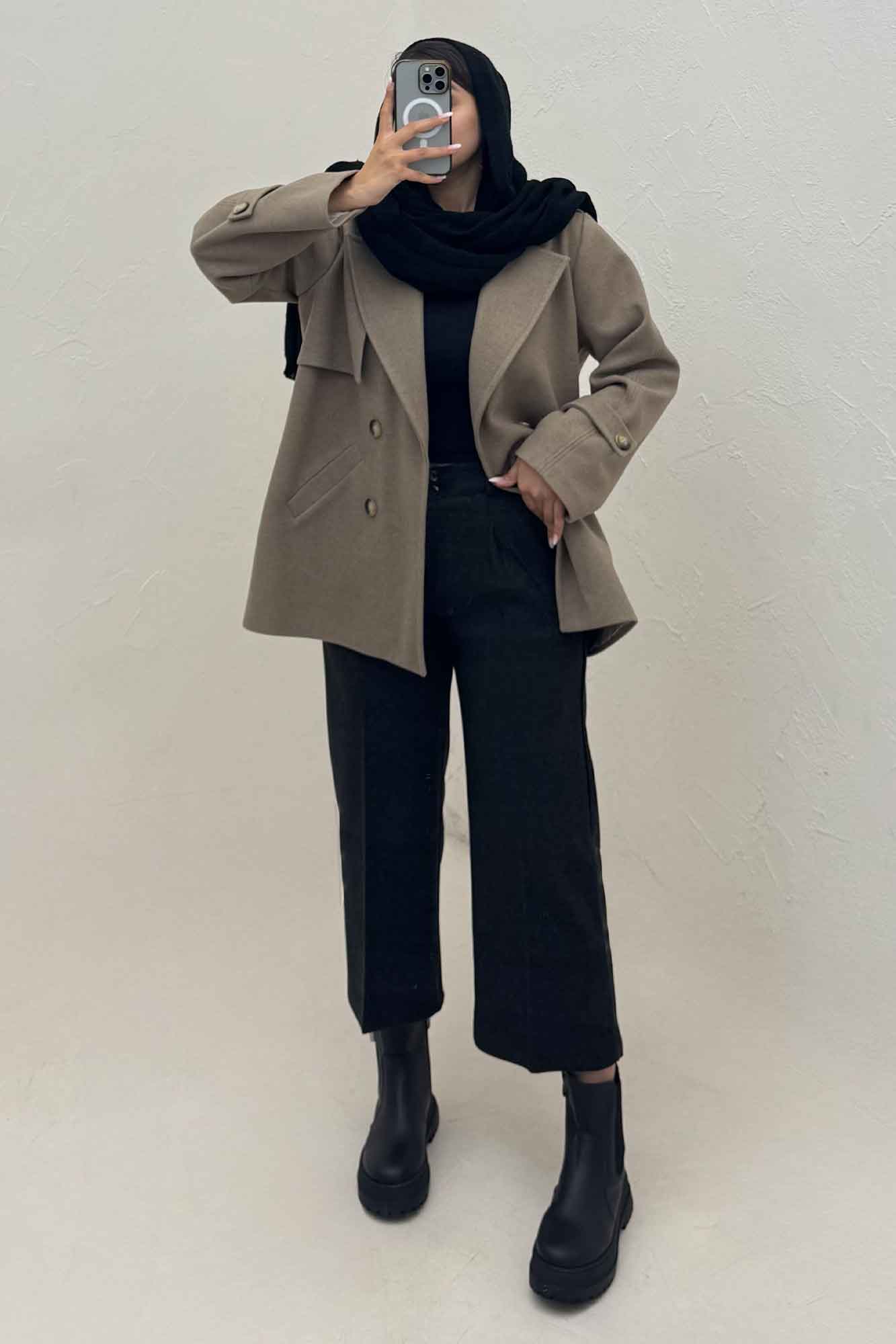 کت فوتر دو جیب خطی کاژین آستردار