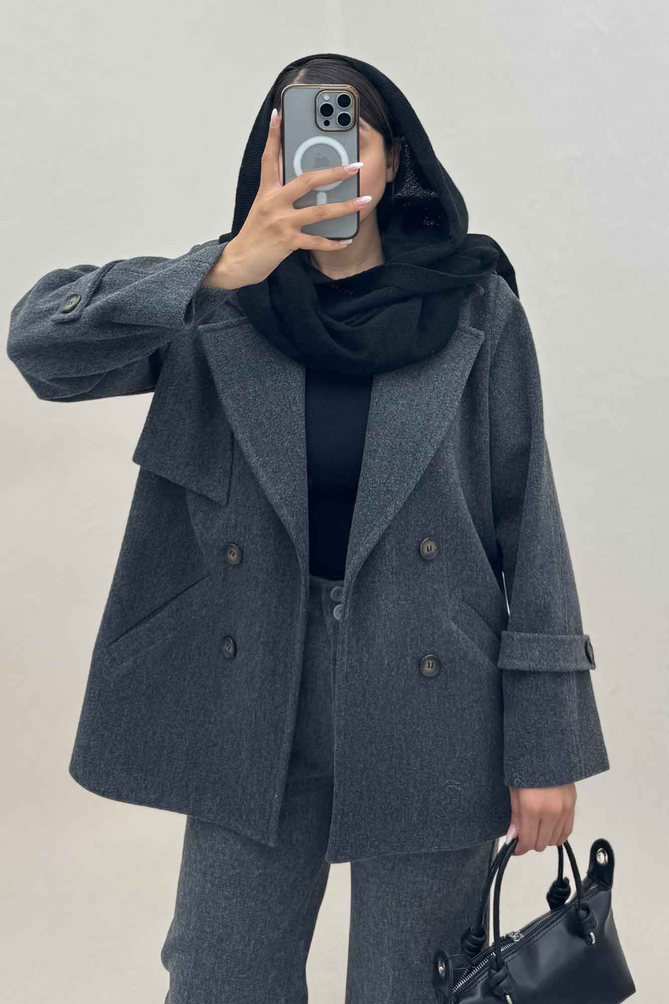 کت فوتر دو جیب خطی کاژین آستردار