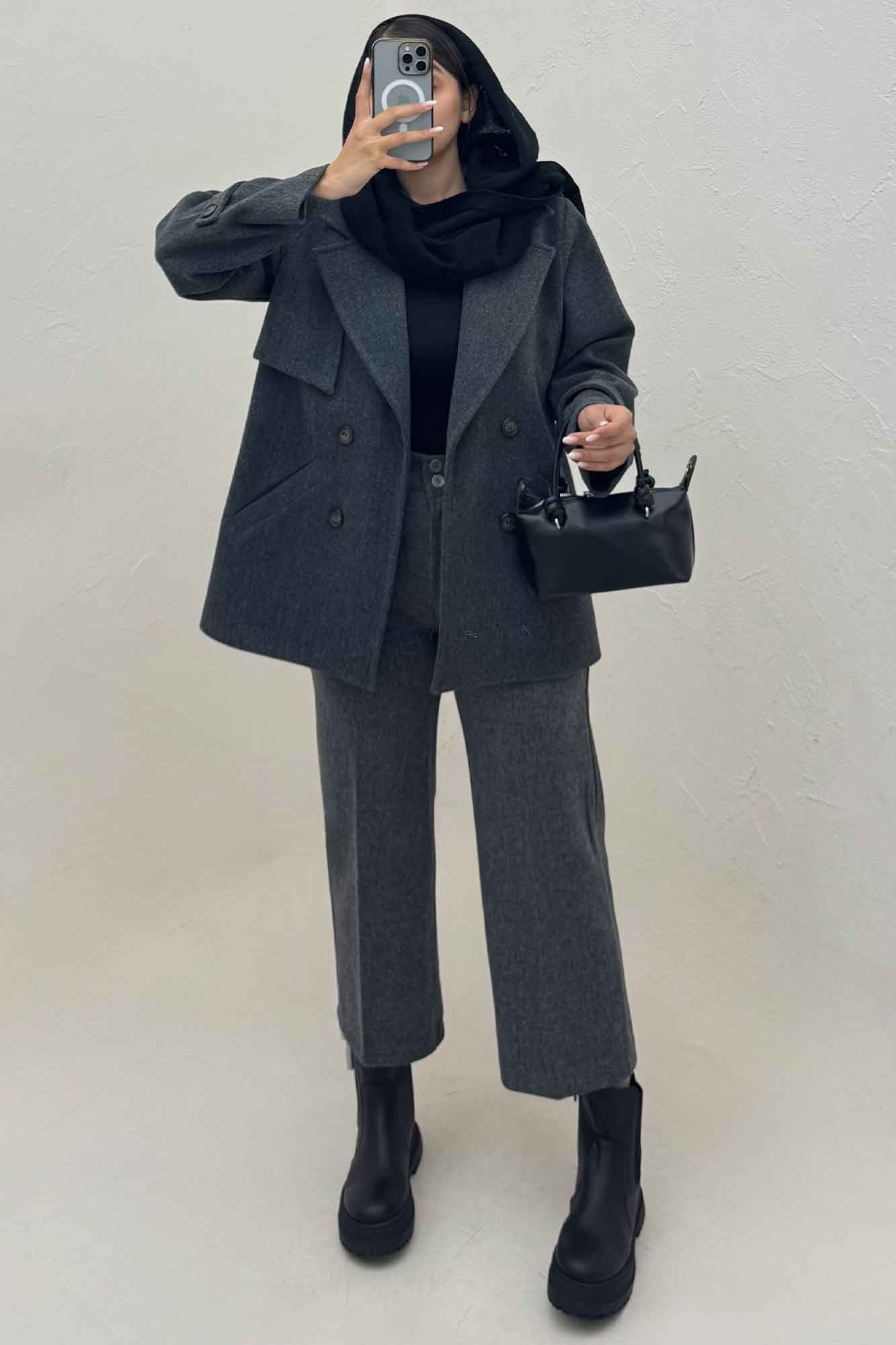 کت فوتر دو جیب خطی کاژین آستردار