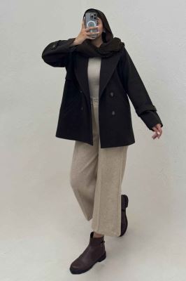 کت فوتر دو جیب خطی کاژین آستردار