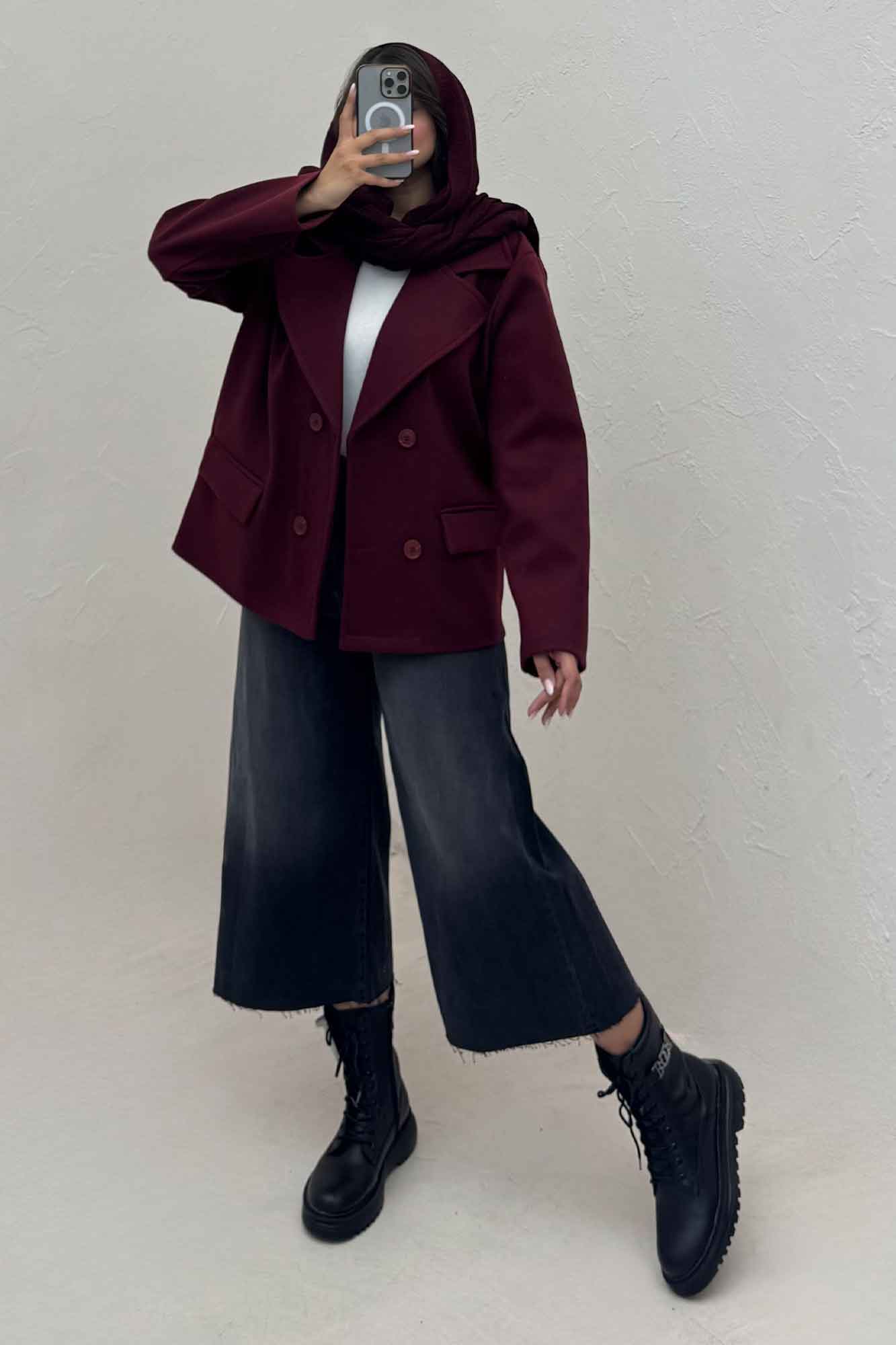 کت فوتر یقه انگلیسی آرمیس