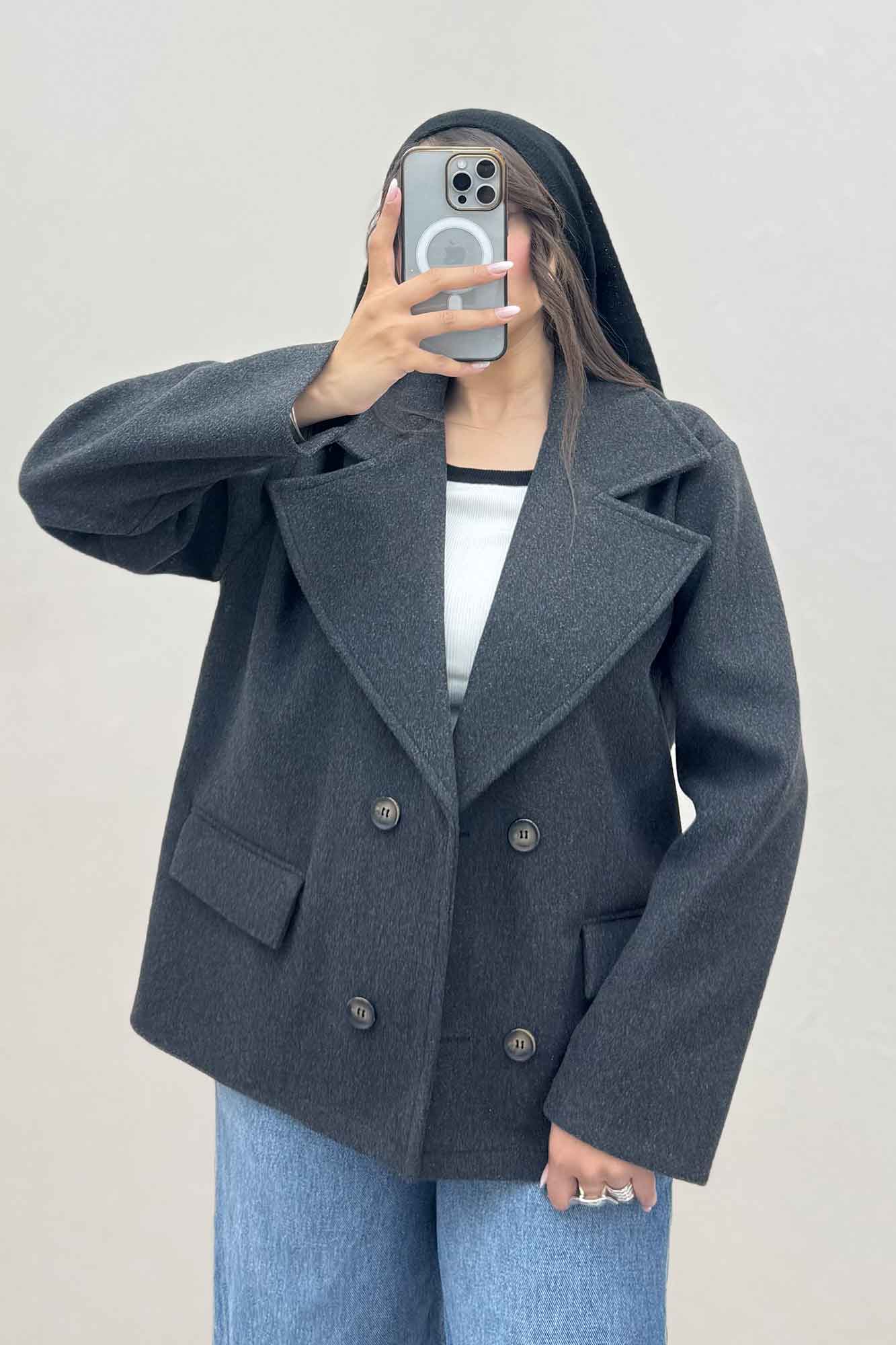 کت فوتر یقه انگلیسی آرمیس