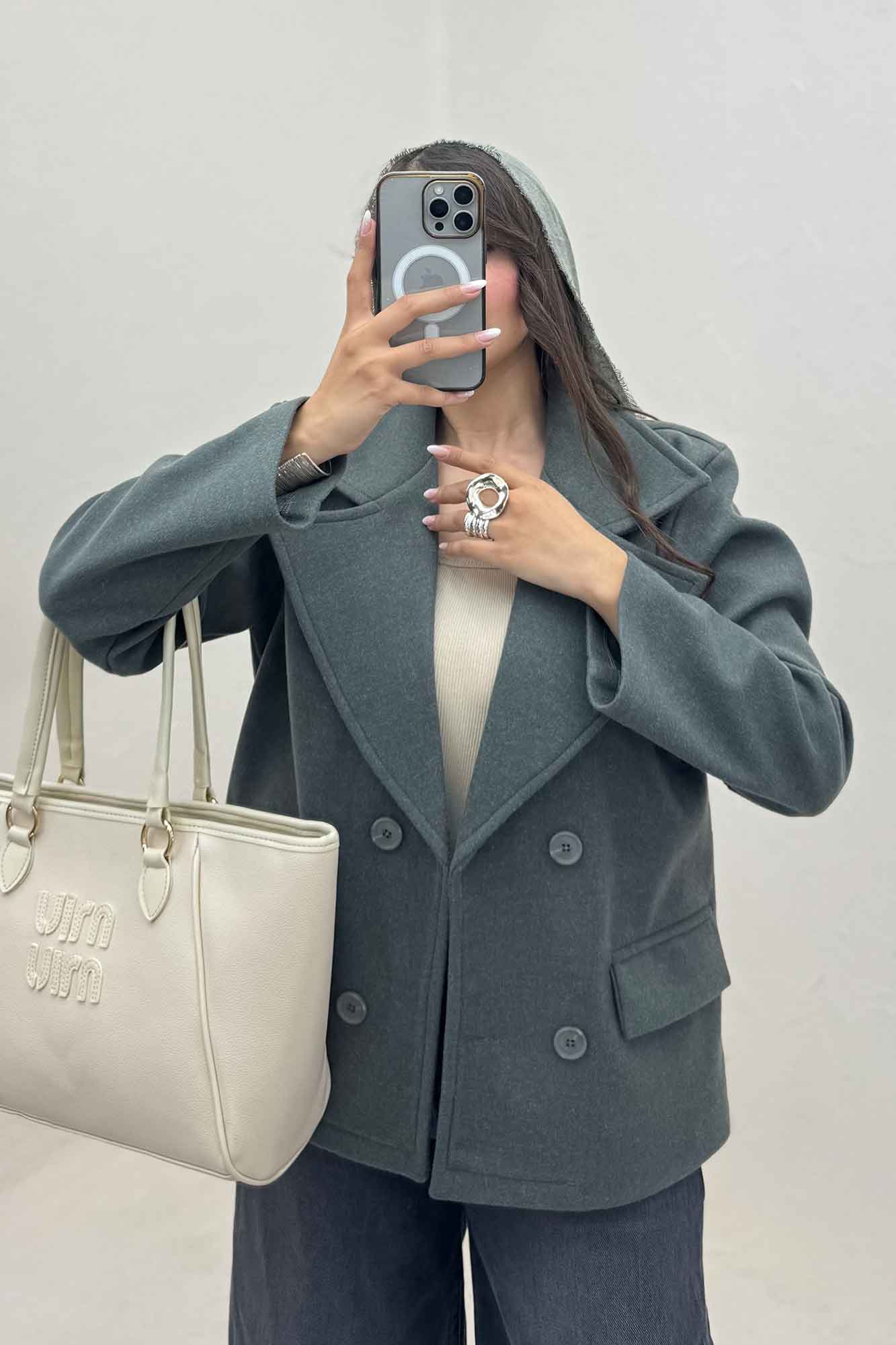 کت فوتر یقه انگلیسی آرمیس