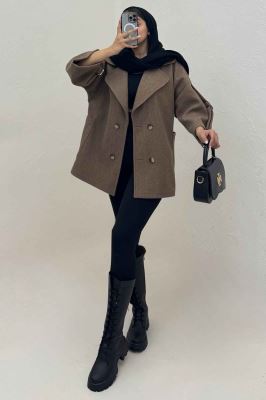 کت یقه پهن فوتر آستین سگک دار EXPORT