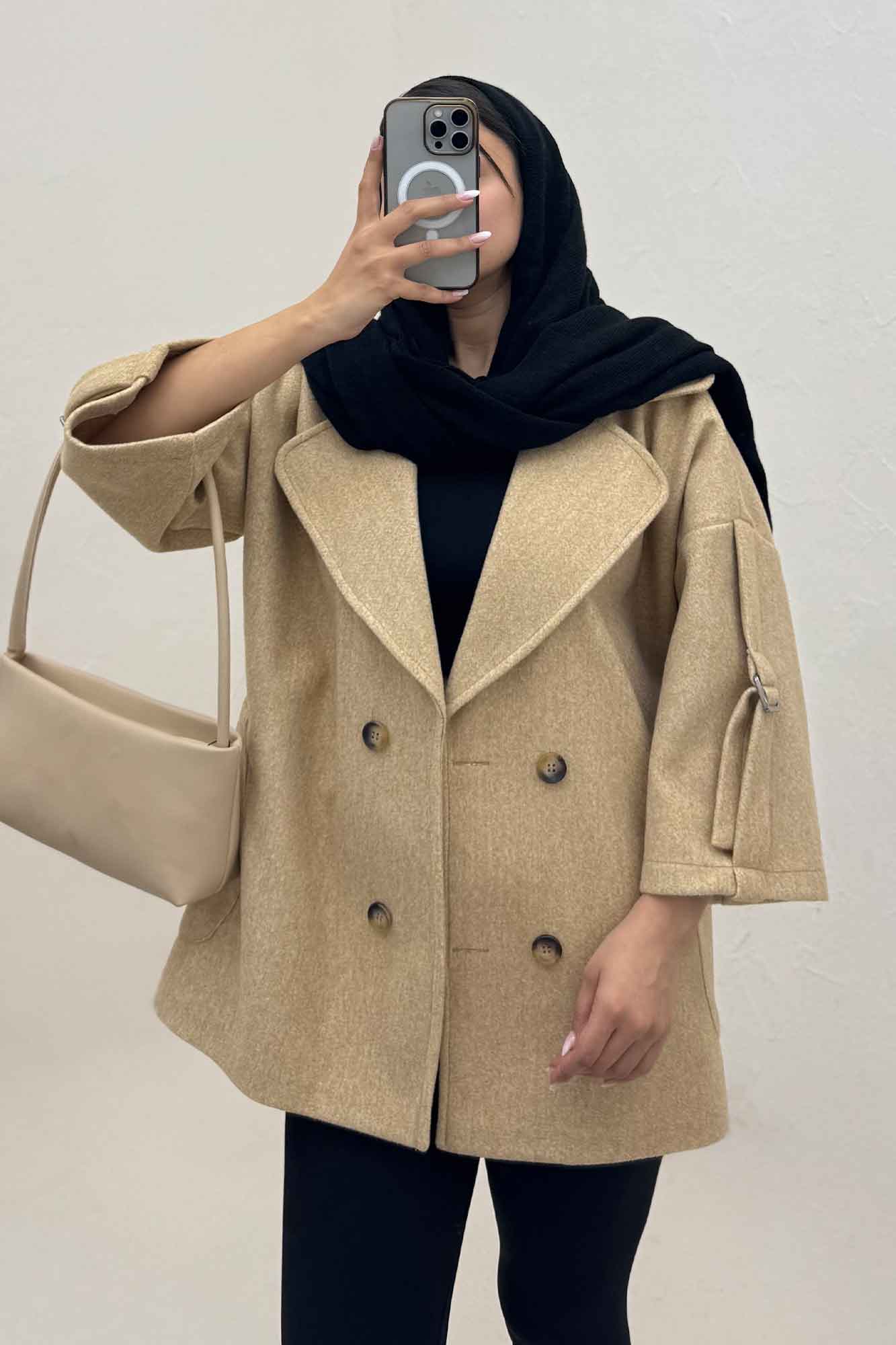 کت یقه پهن فوتر آستین سگک دار EXPORT