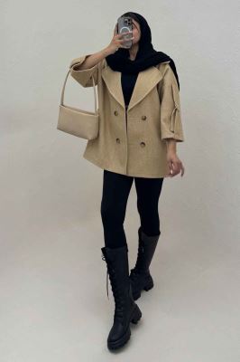 کت یقه پهن فوتر آستین سگک دار EXPORT