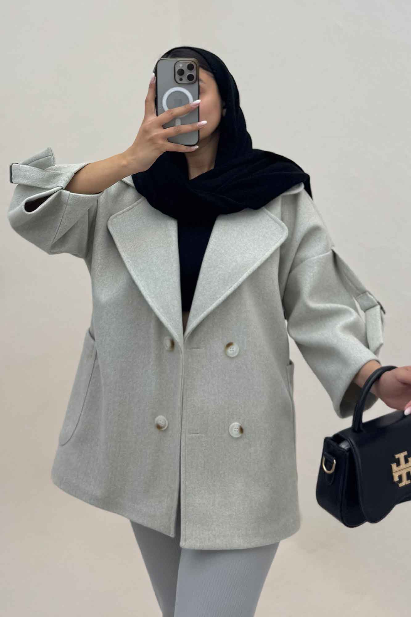 کت یقه پهن فوتر آستین سگک دار EXPORT