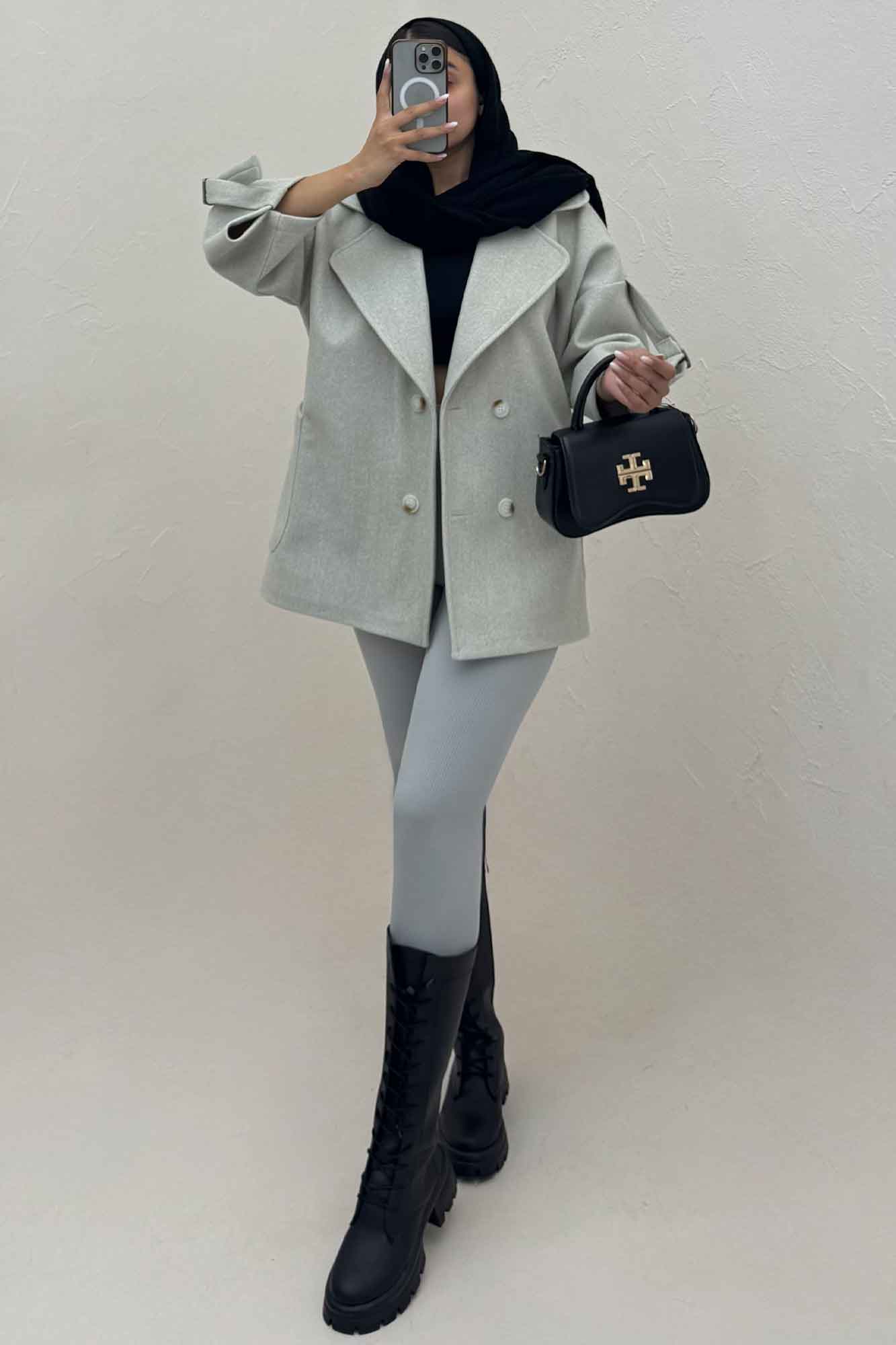 کت یقه پهن فوتر آستین سگک دار EXPORT