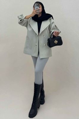 کت یقه پهن فوتر آستین سگک دار EXPORT