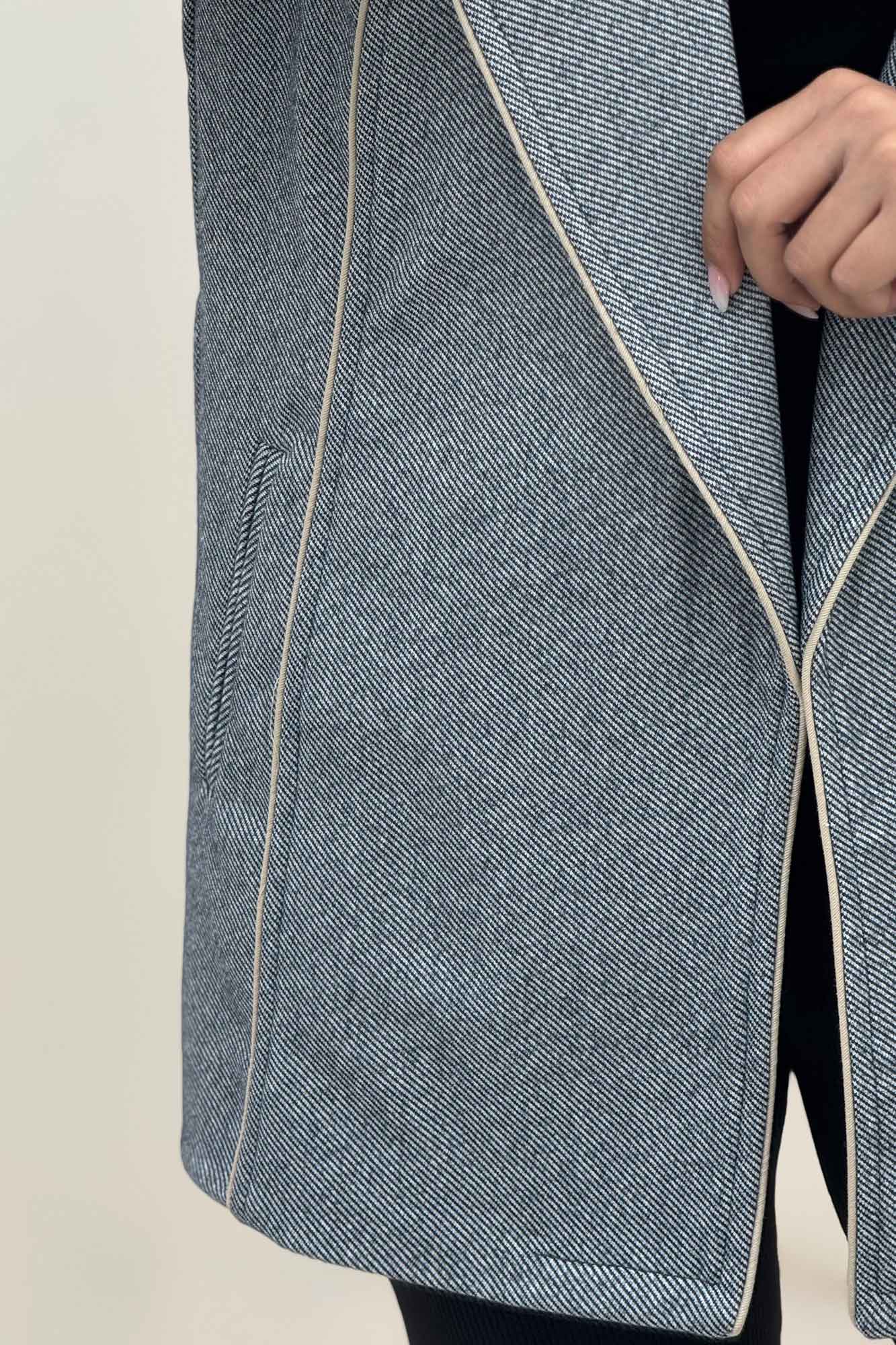 کت فوتر کجراه مغزی دوزی آستردار