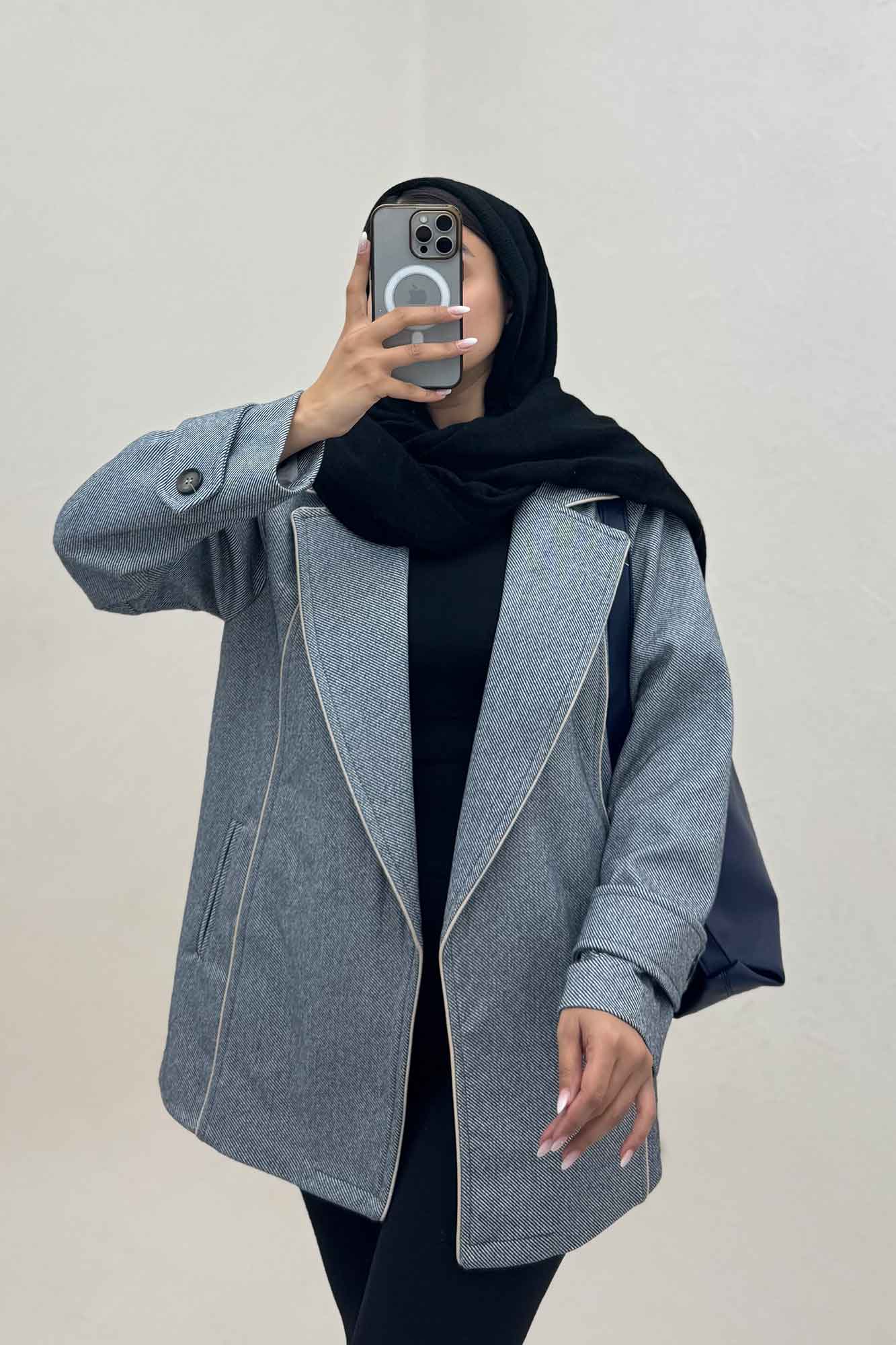 کت فوتر کجراه مغزی دوزی آستردار