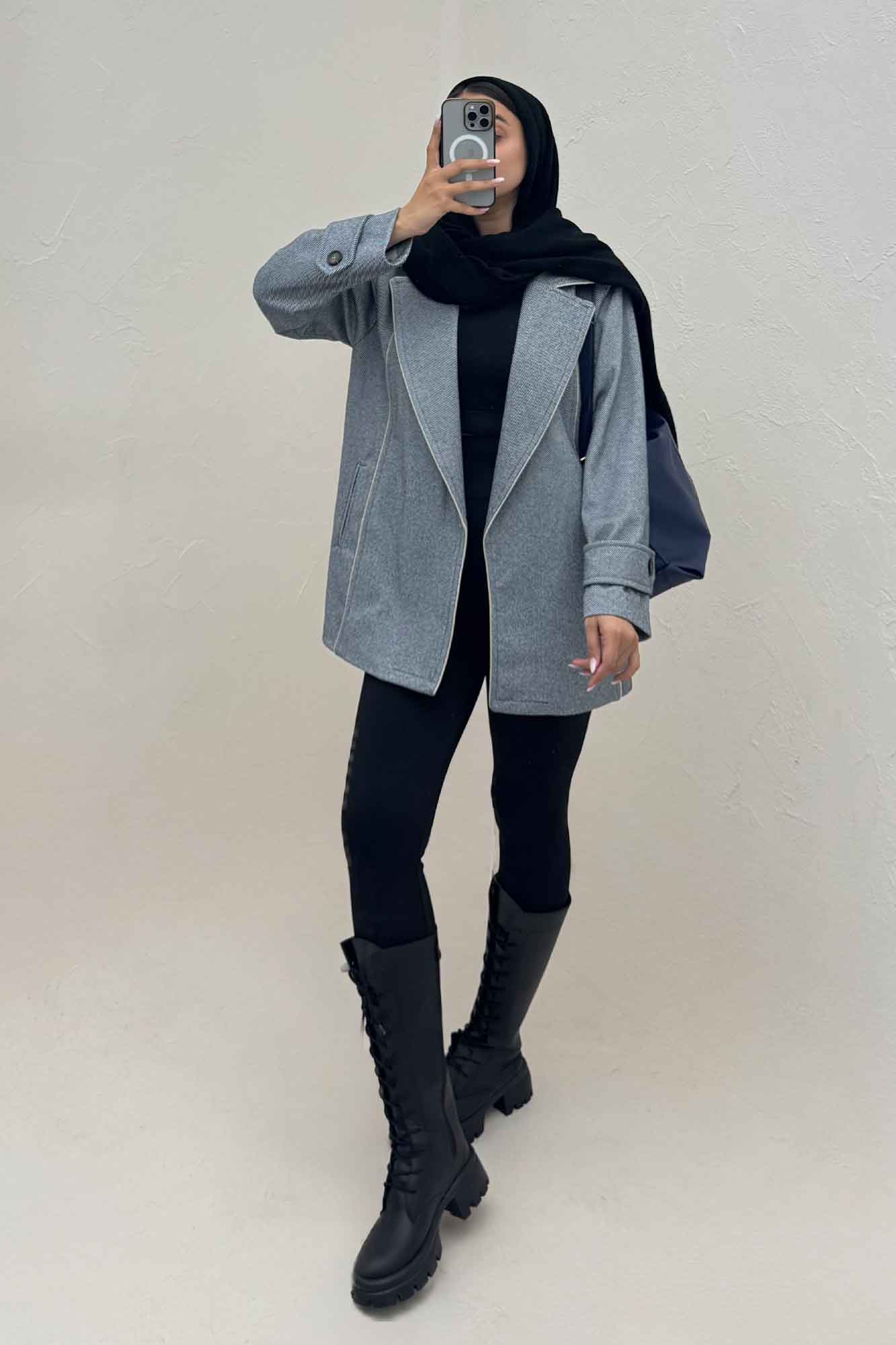 کت فوتر کجراه مغزی دوزی آستردار