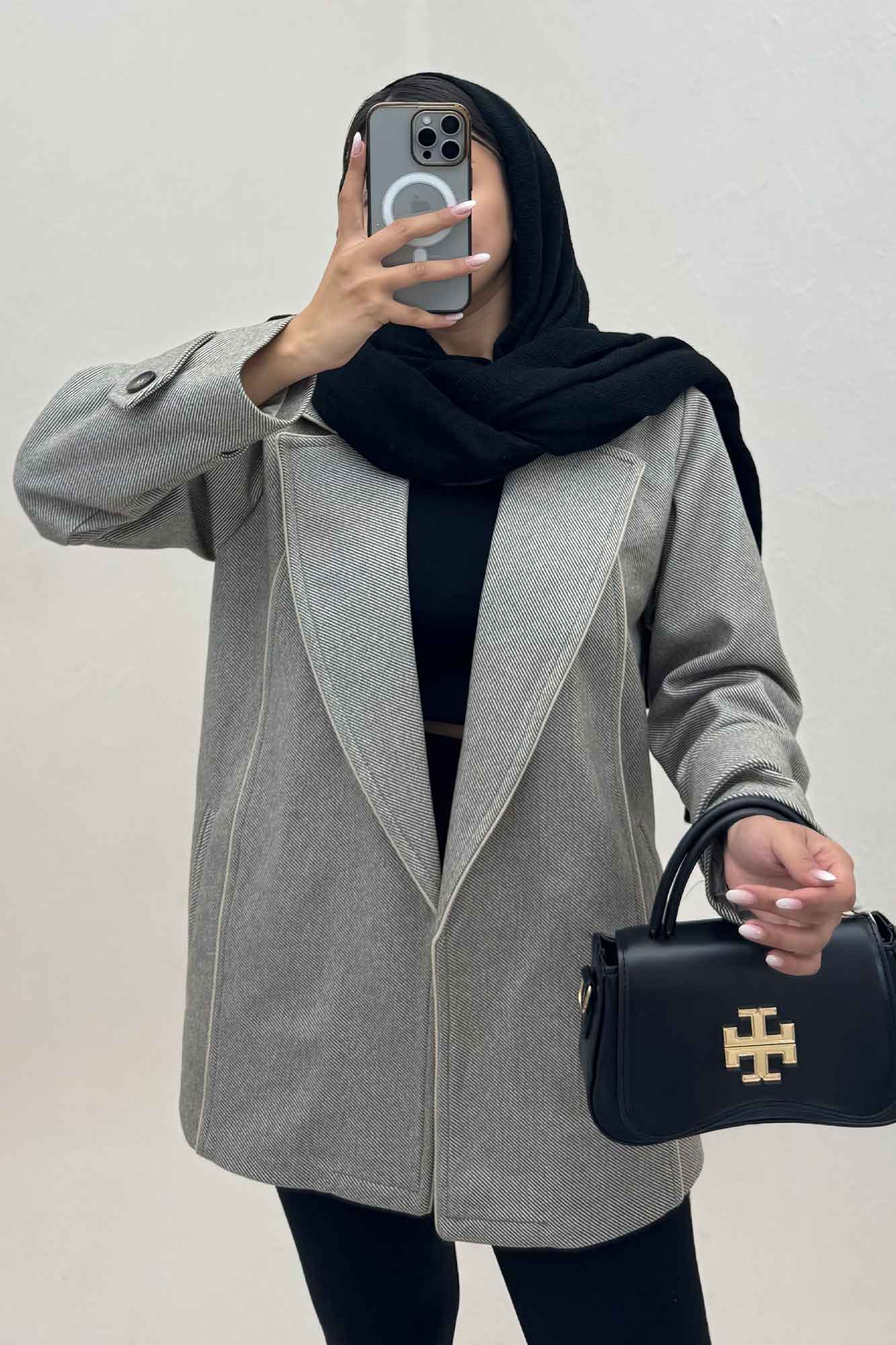 کت فوتر کجراه مغزی دوزی آستردار