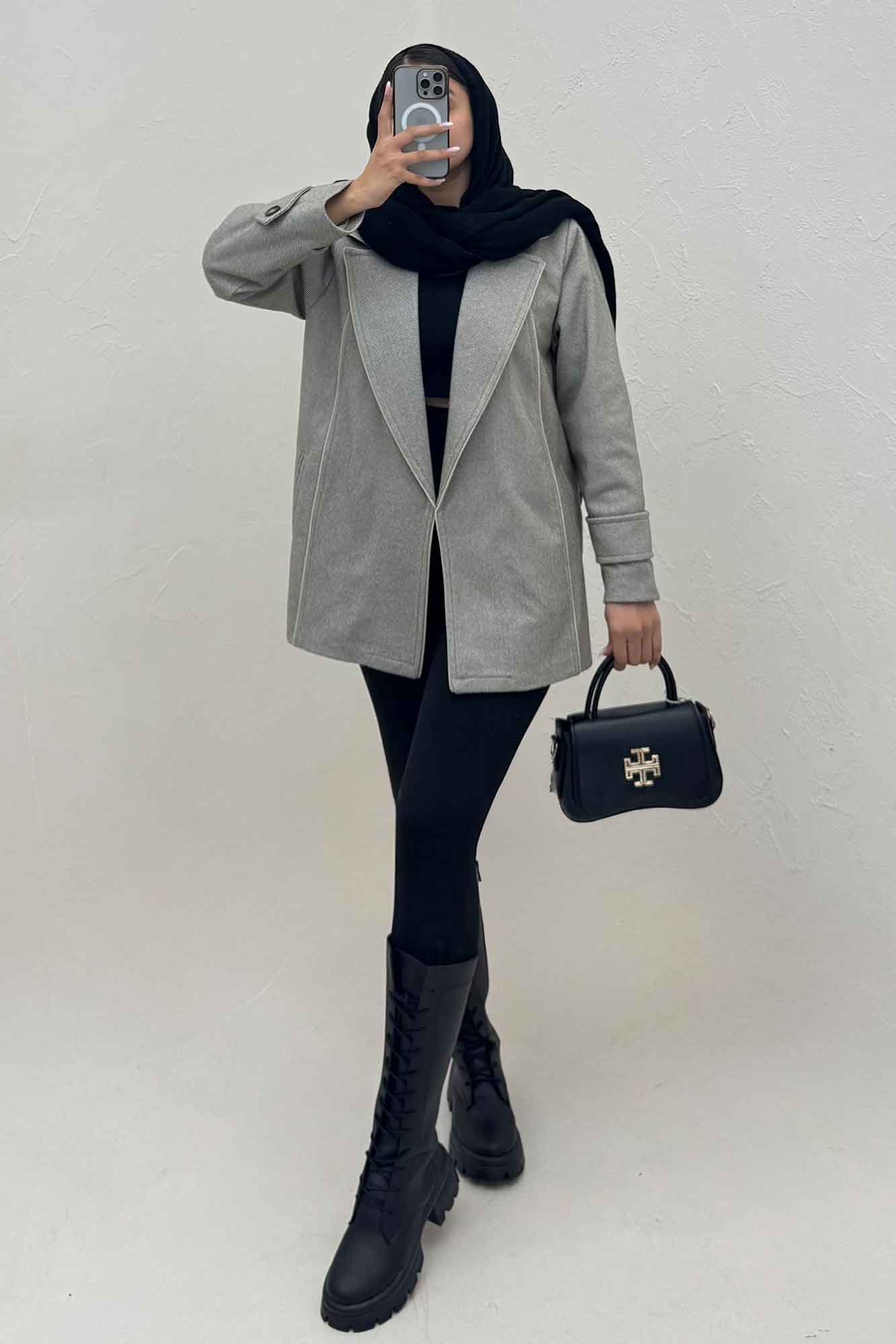 کت فوتر کجراه مغزی دوزی آستردار