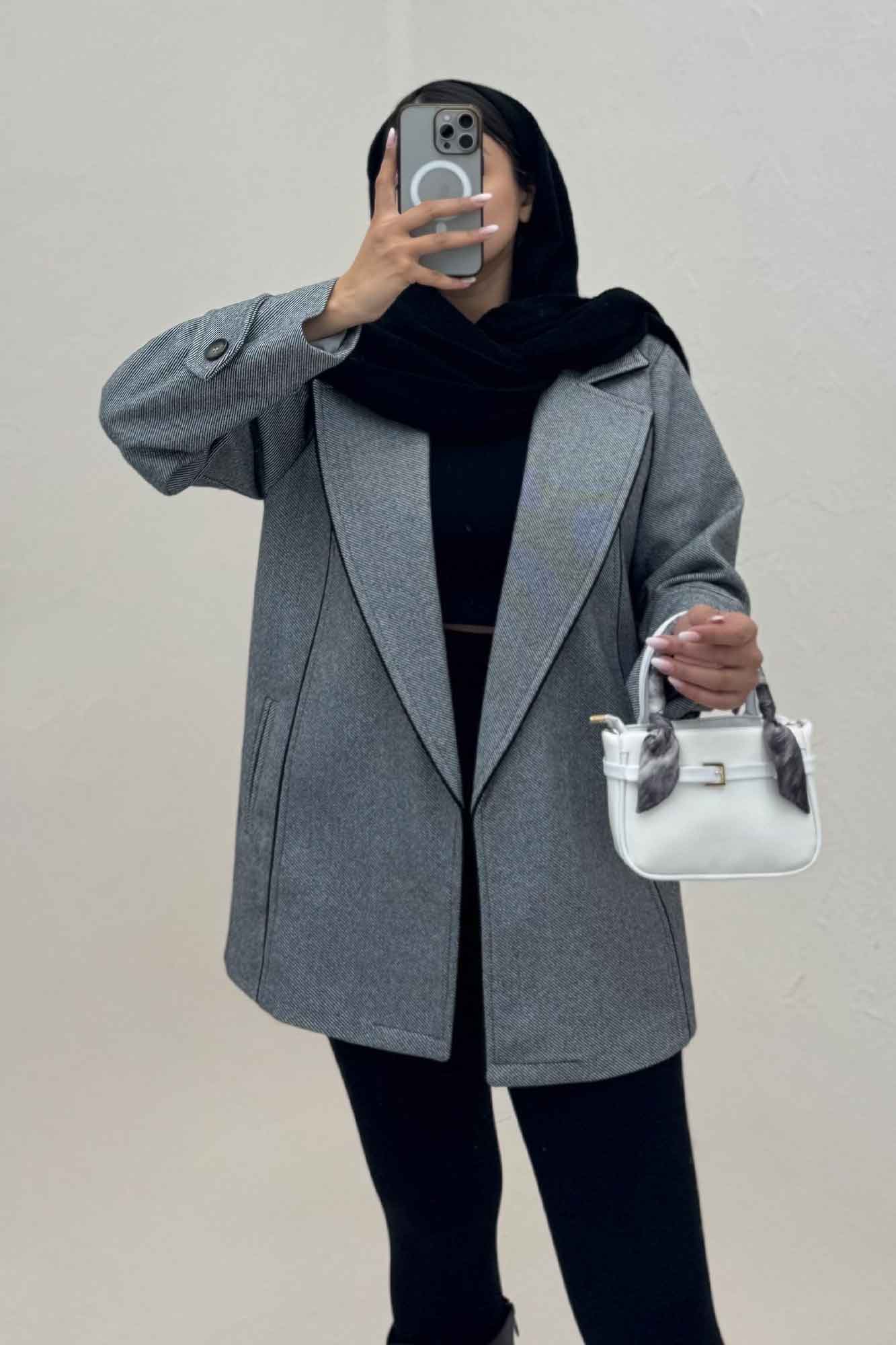 کت فوتر کجراه مغزی دوزی آستردار