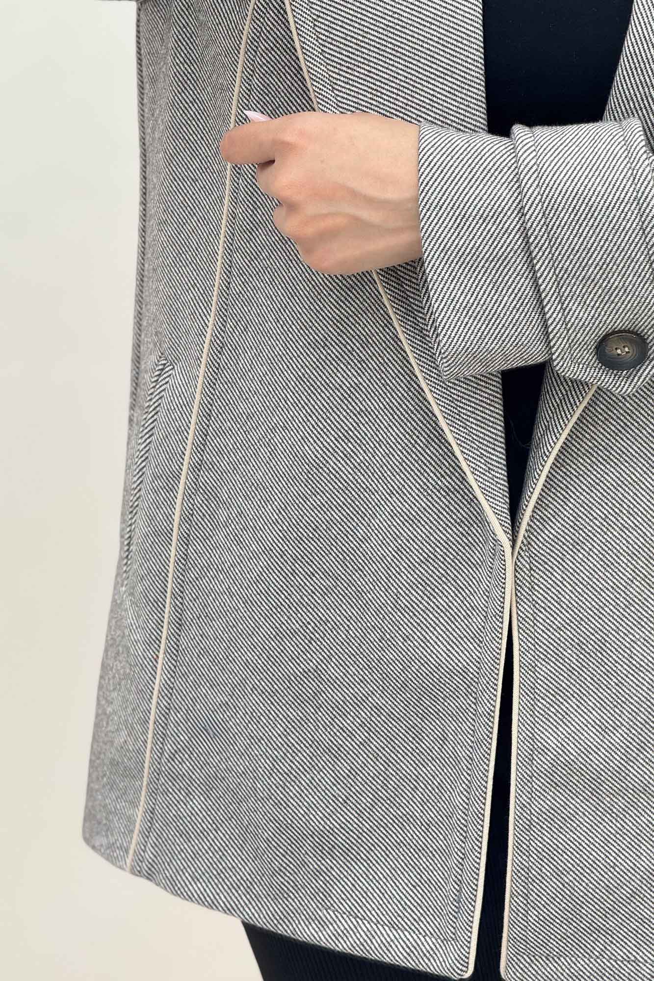 کت فوتر کجراه مغزی دوزی آستردار