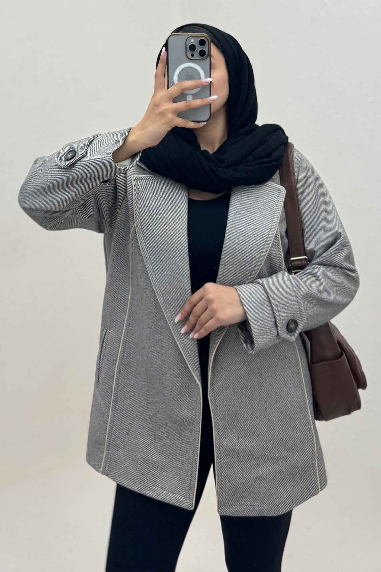 کت فوتر کجراه مغزی دوزی آستردار