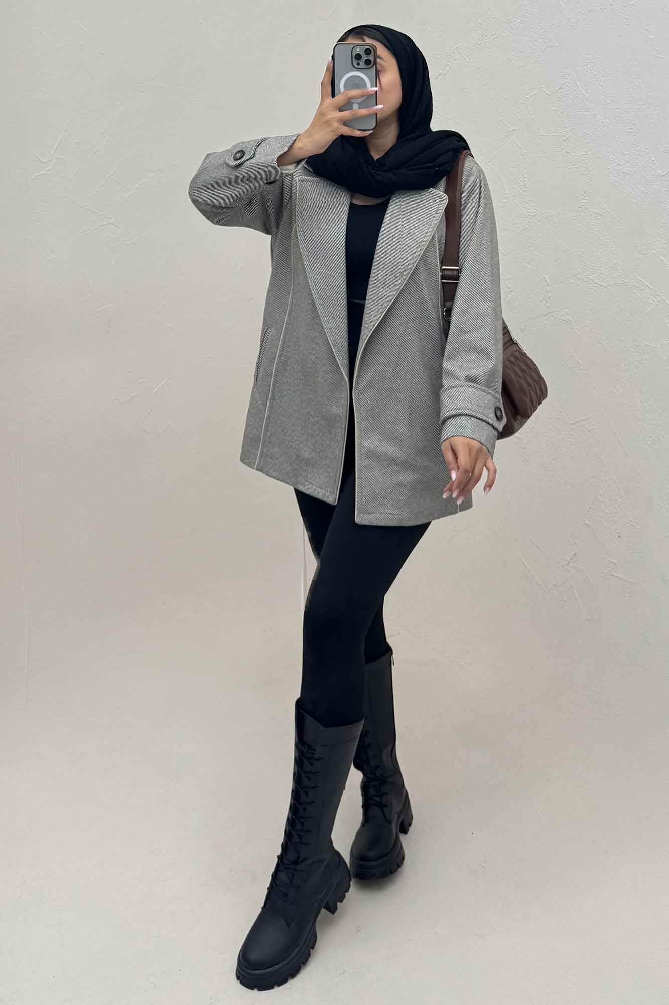 کت فوتر کجراه مغزی دوزی آستردار