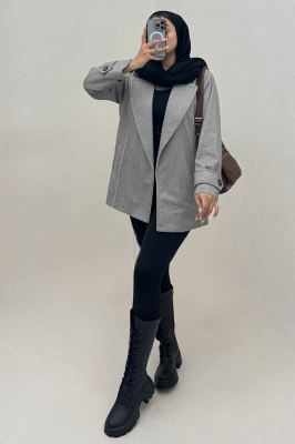 کت فوتر کجراه مغزی دوزی آستردار