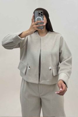 کت و شلوار جیب نما موهر آستردار