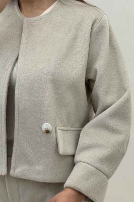 کت و شلوار جیب نما موهر آستردار