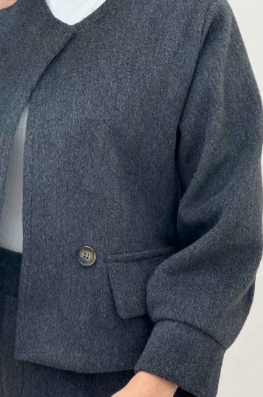 کت و شلوار جیب نما موهر آستردار