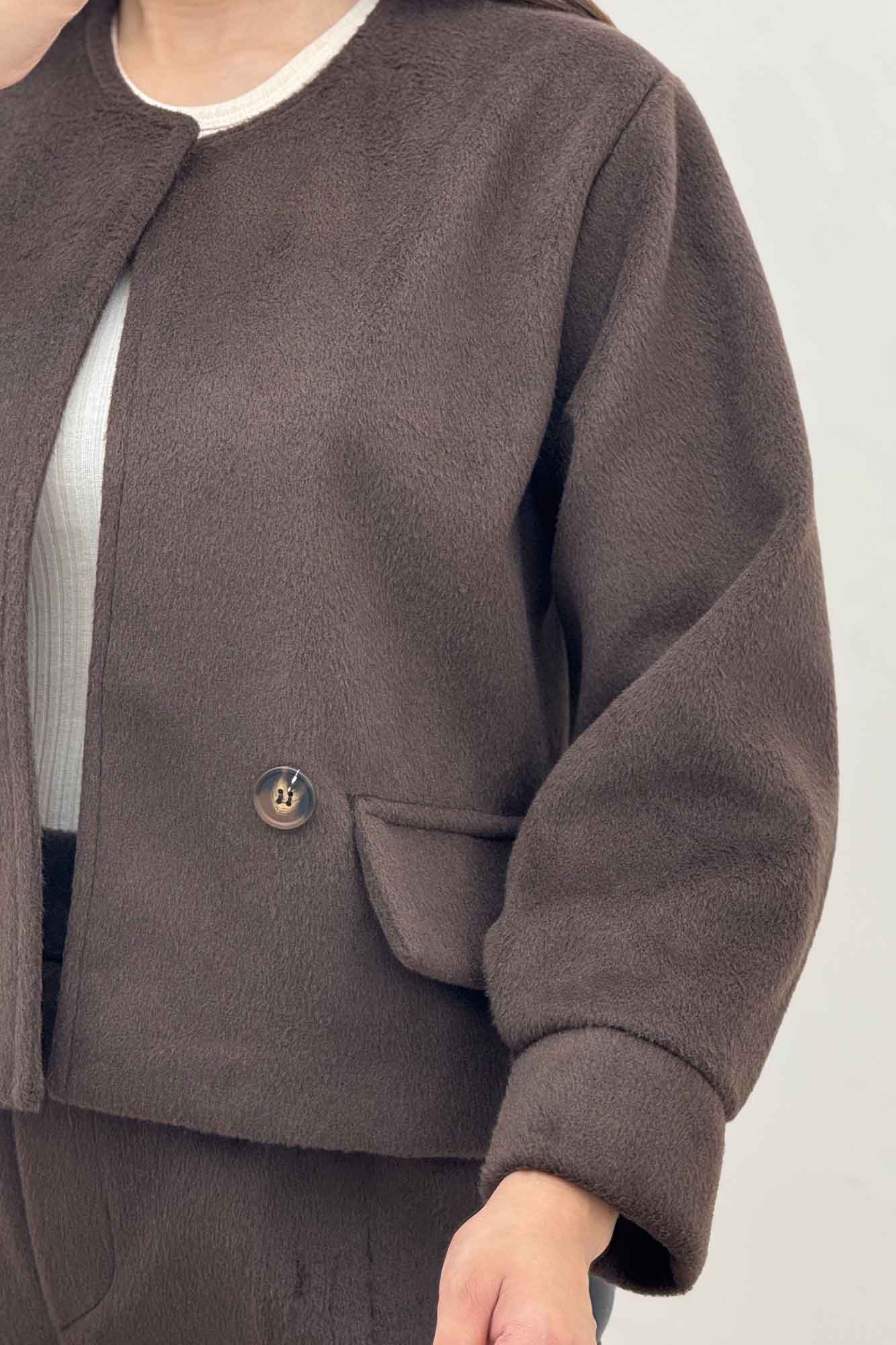 کت و شلوار جیب نما موهر آستردار