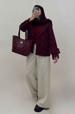 پالتو فوتر یقه انگلیسی پهن ADRIAN