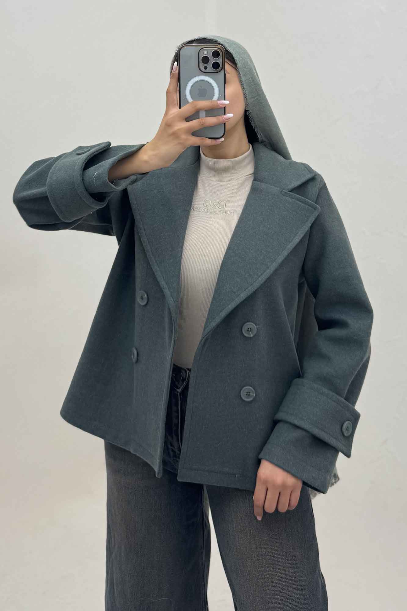 پالتو فوتر یقه انگلیسی پهن ADRIAN