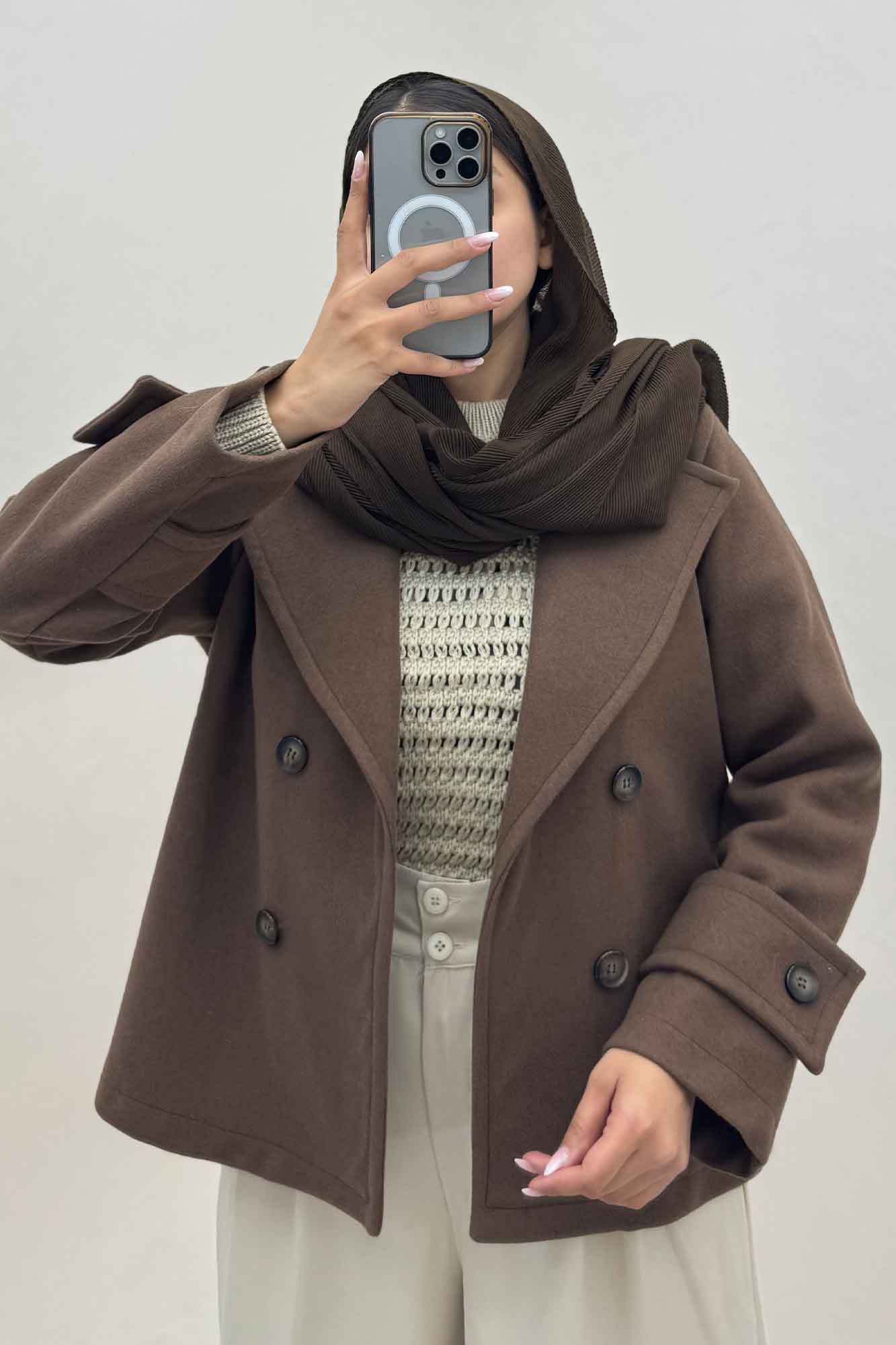 پالتو فوتر یقه انگلیسی پهن ADRIAN