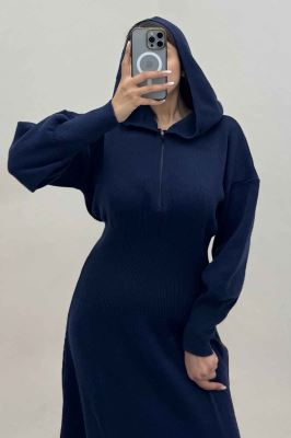 کفتان بلند بافت کمرگنی کلاهدار