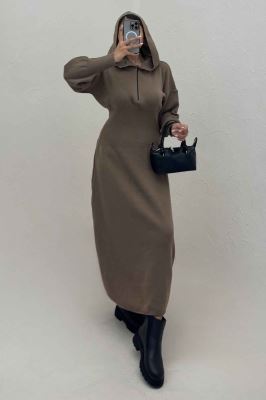 کفتان بلند بافت کمرگنی کلاهدار