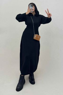 کفتان بلند بافت کمرگنی کلاهدار